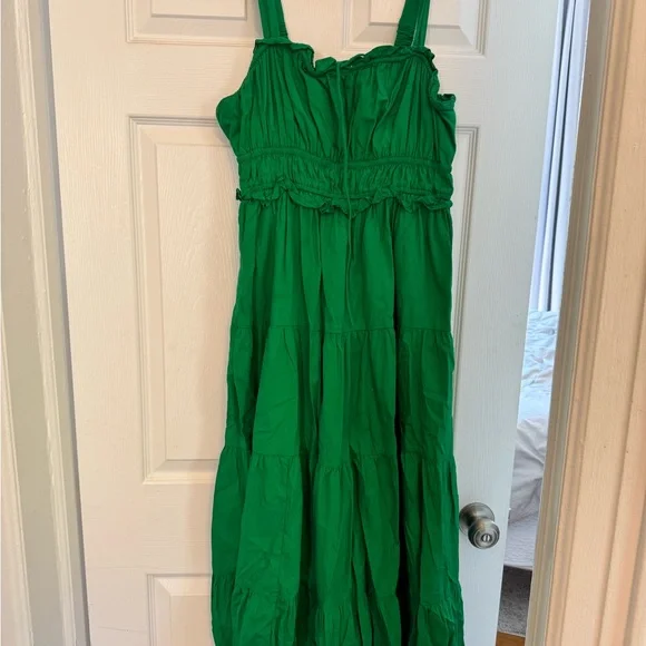 knee length dresses for ladies Dress Casual Maxi By J. Crew In Green & Pink, Size: Xl  Clothes Mentor  Brookfield WI #223